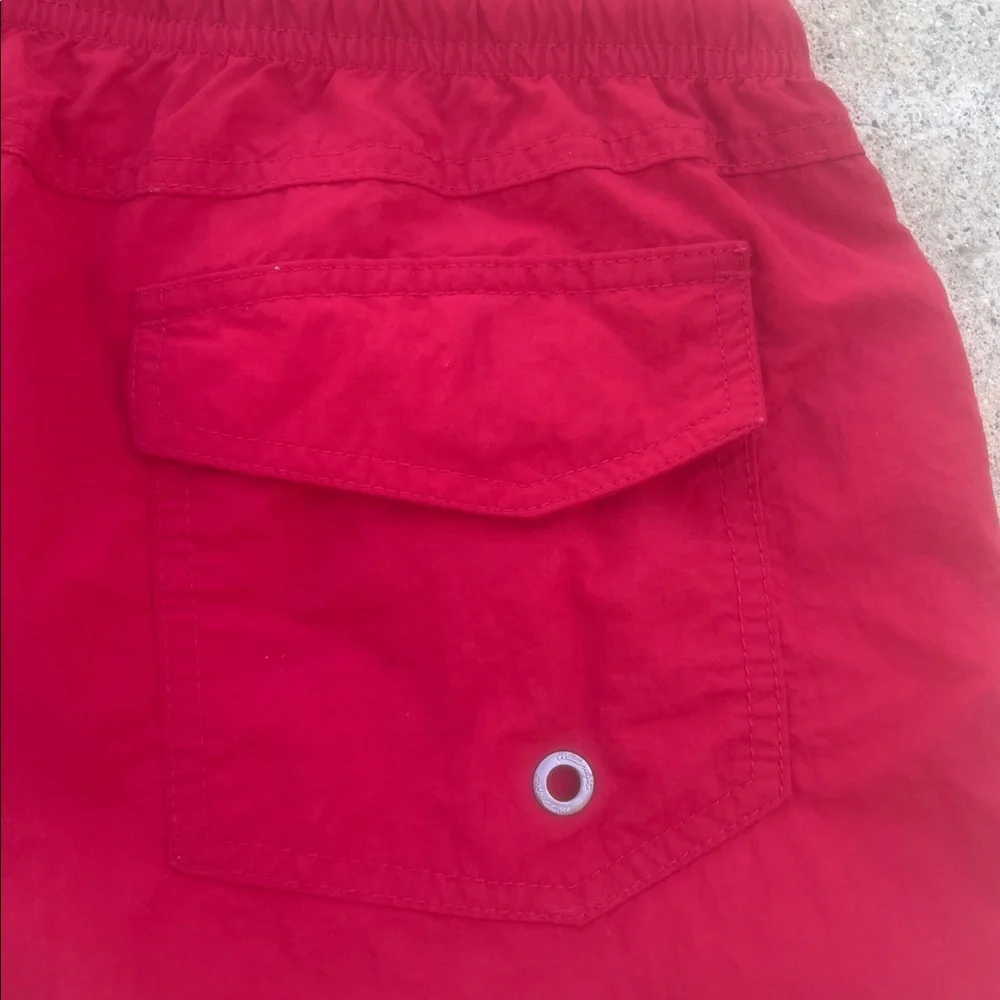 Maamgic Men's Red Nylon Lined Swim Trunks Shorts Size L